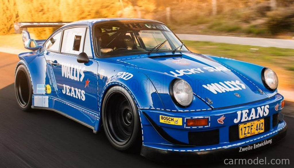 RWB Bodykit "OSHO Arrow" Blue 1/18 Model Car by GT Spirit