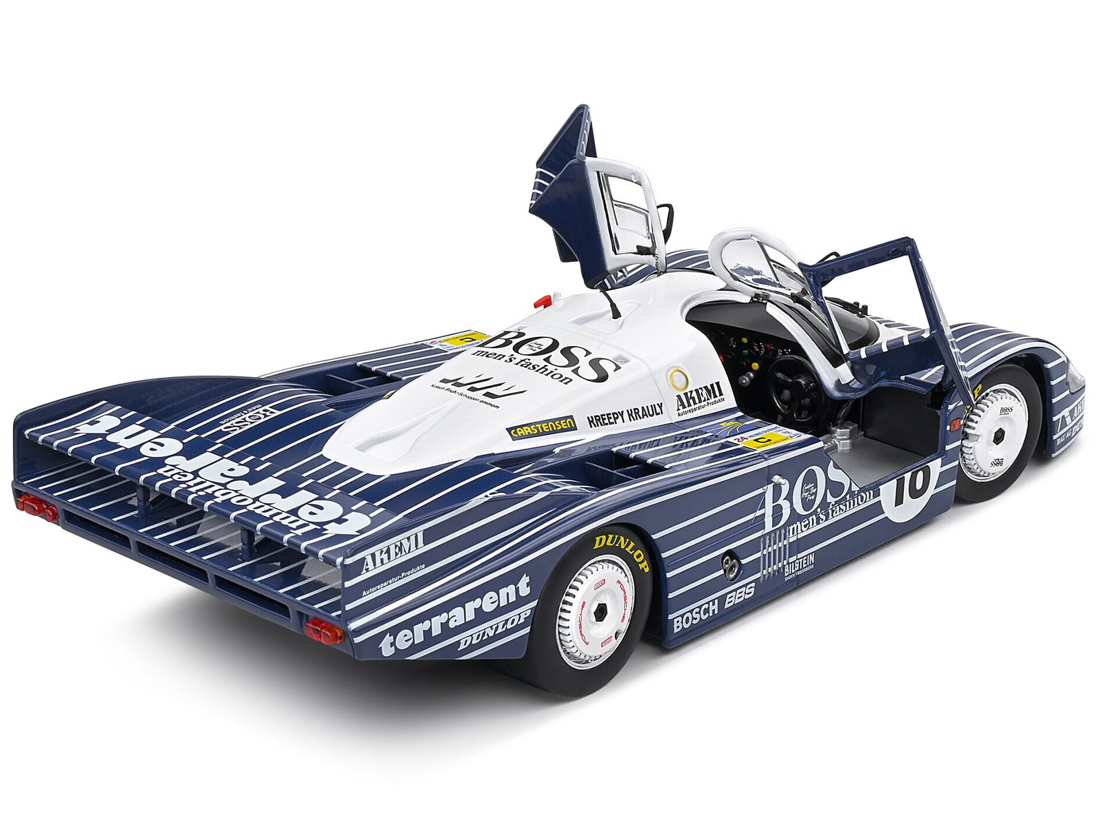 Solido Porsche 956LH Diecast Model Car 1:18 Scale 1983 Le Mans #18 Black