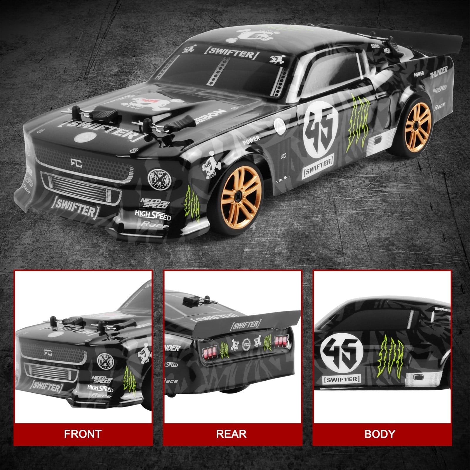 RC 60km/h Drift Remote Control High- Racing Car Off-Road 4WD Vehicle 1/18 Remote control car42082