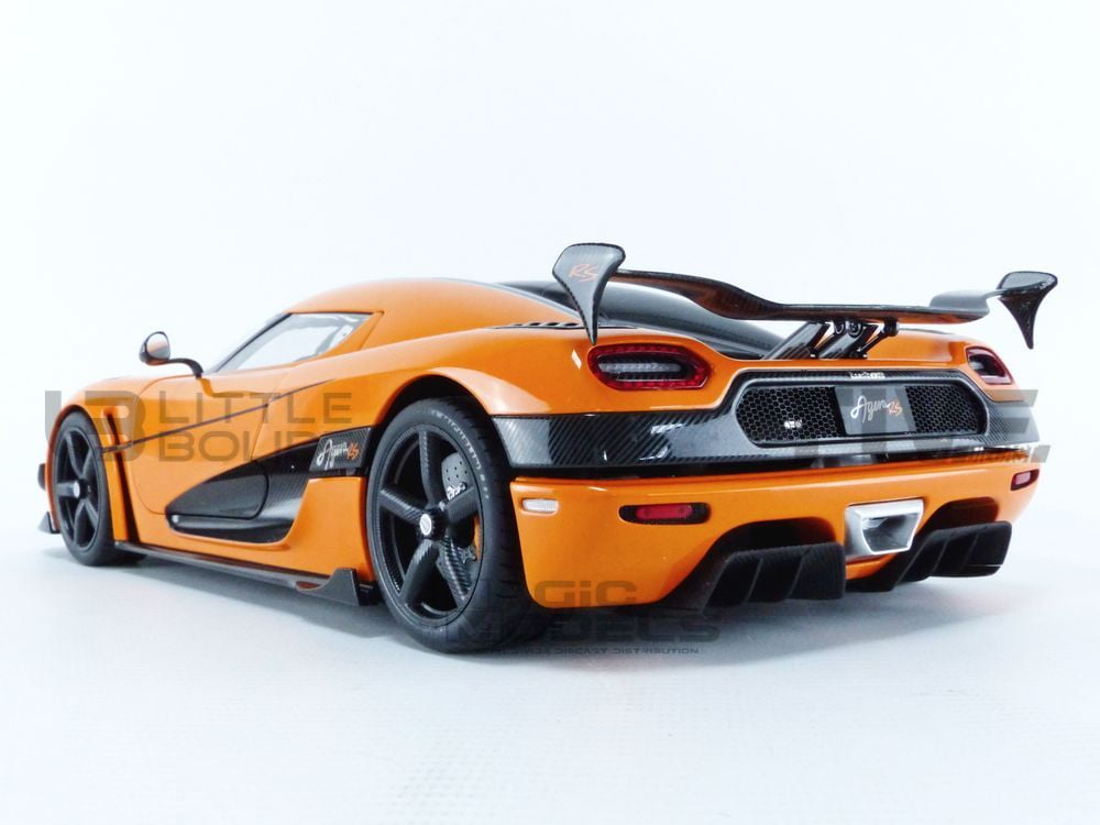 Koenigsegg Agera RS Cone Orange with Black Carbon Accents 1/18 Model Car by Autoart