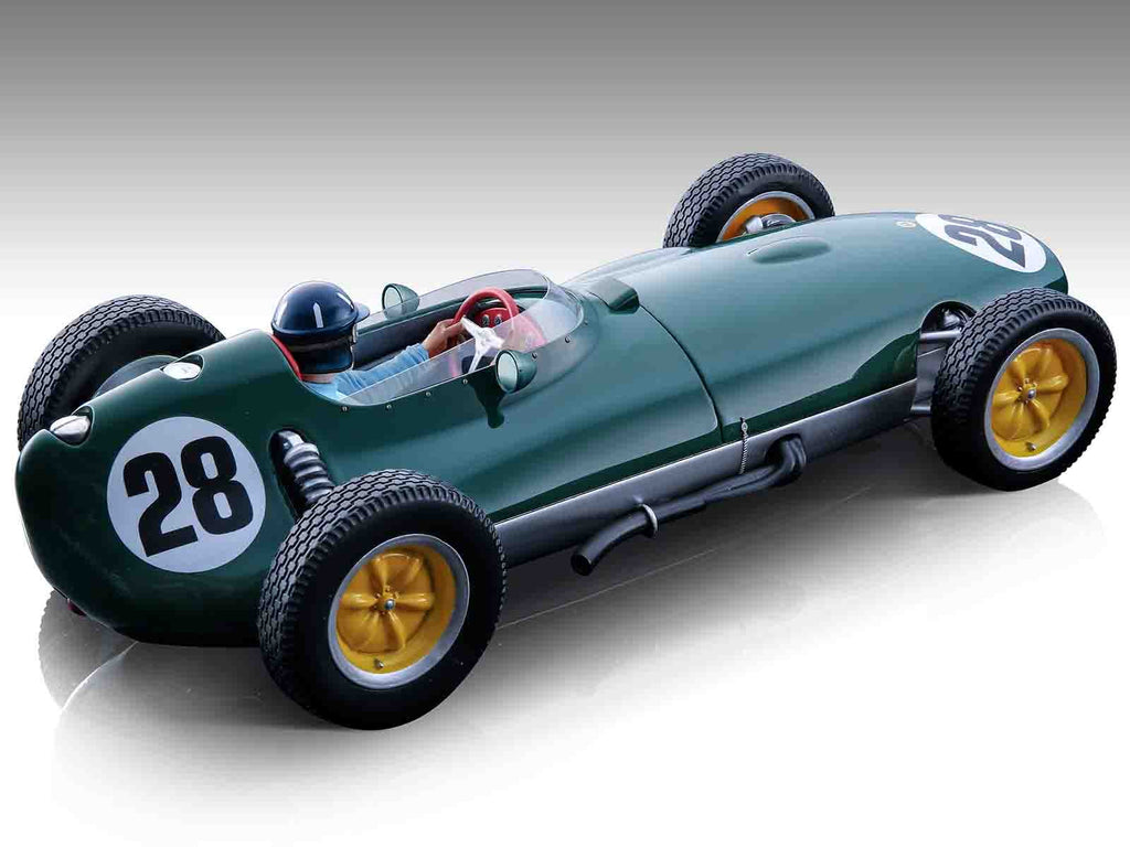 Lotus 16 #28 Graham Hill "F1 British GP" (1959) with Driver Figure "Mythos Series" Ltd Ed to 70 pcs 1/18 Model Car by Tecnomodel