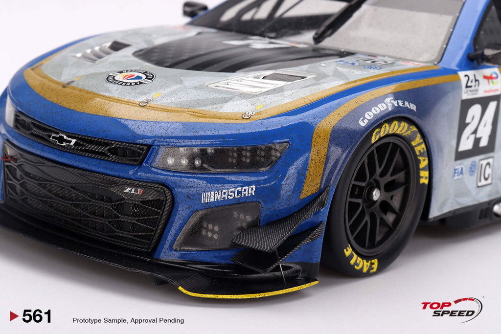 Chevrolet Camaro ZL1 #24 (Weathered Version) "Hendrick Motorsports" Innovative "24 Hrs Le Mans" 2023 1/18 Model Car by Top Speed