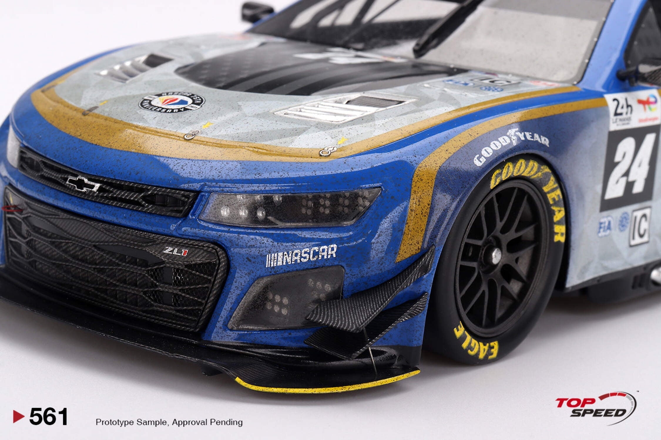 Chevrolet Camaro ZL1 #24 (Weathered Version) "Hendrick Motorsports" Innovative "24 Hrs Le Mans" 2023 1/18 Model Car by Top Speed