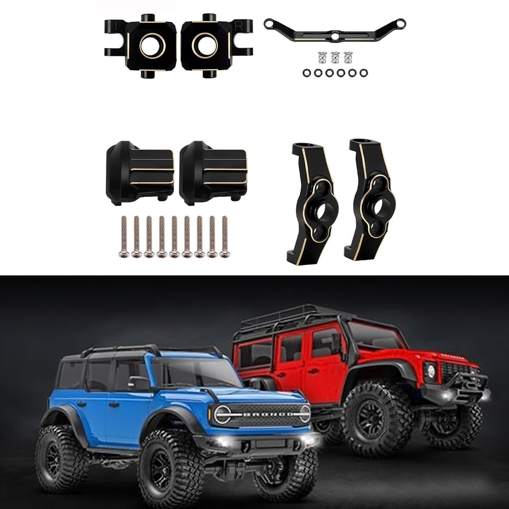 Upgraded 1/18 TRX4M Vehicle Crawler Car Brass Caps Front Steering Cup Rear C-Seat