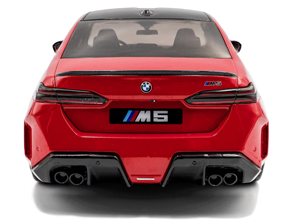 2025 BMW M5 Fire Red with Black Top 1/18 Diecast Model Car by Solido