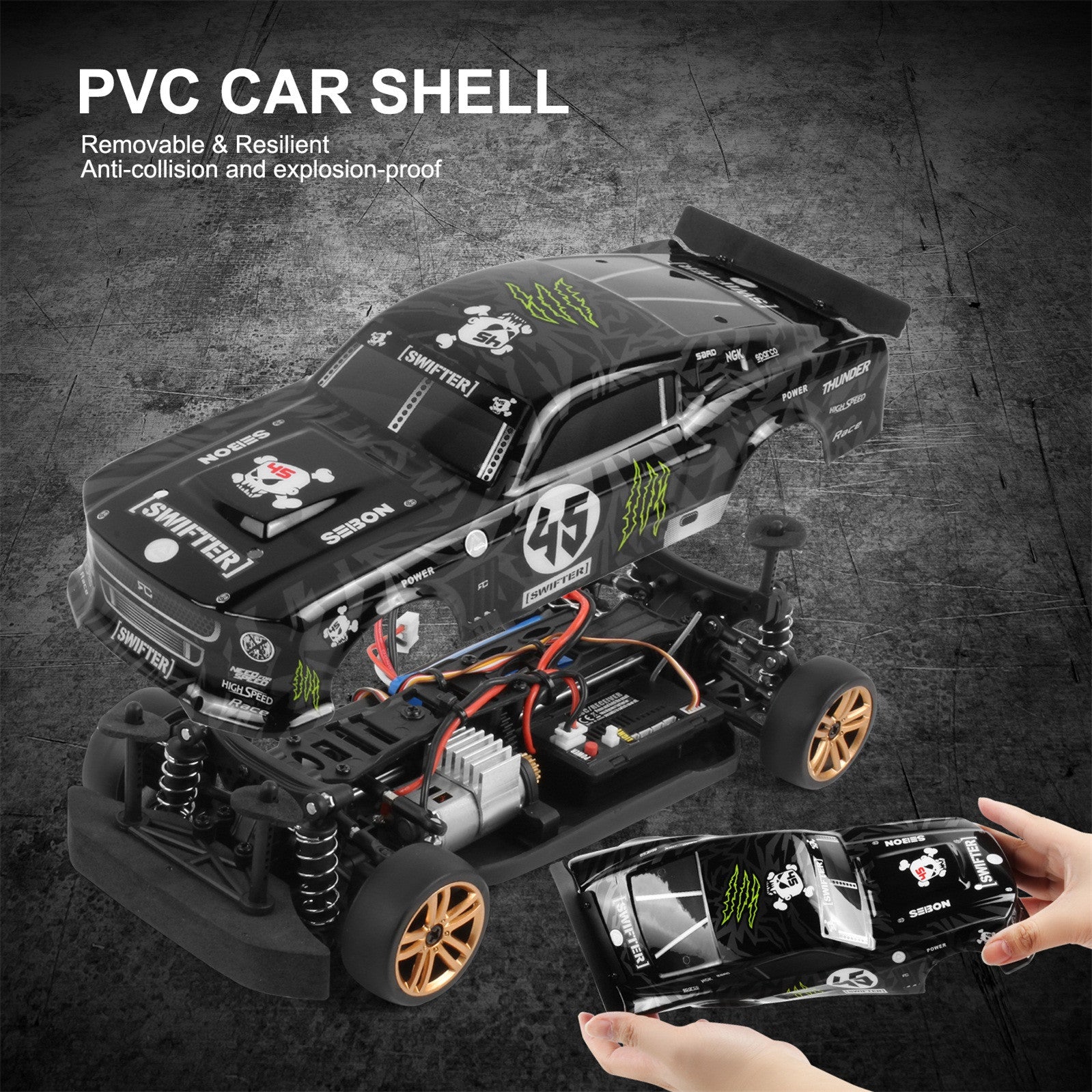 RC 60km/h Drift Remote Control High- Racing Car Off-Road 4WD Vehicle 1/18 Remote control car42082