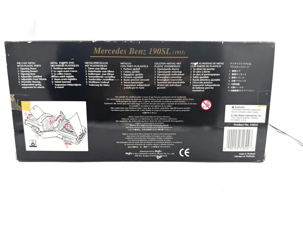 Classic 1955 Mercedes Benz 190SL Convertible Maisto 1:18 Scale Special Edition