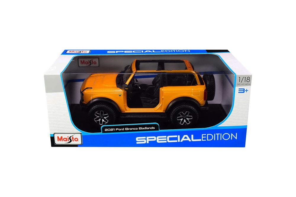 2021 Ford Bronco Badland, Orange - Maisto 31457OR - 1/18 scale Diecast Model Toy Car