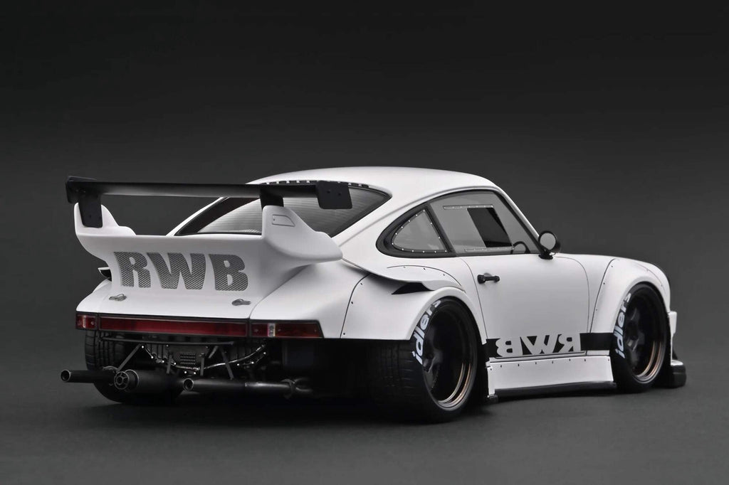 Ignition-Model Porsche 911 RWB 930 Matte White w/ Work S1 Wheels 1:18