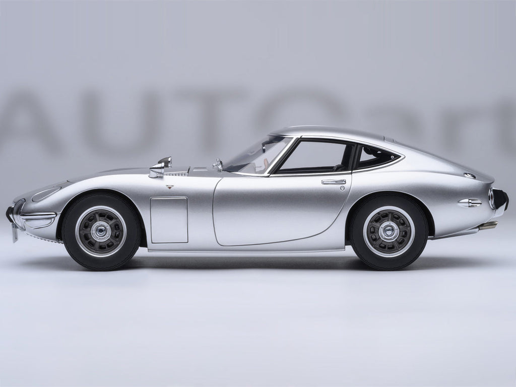 1967 Toyota 2000GT RHD (Right Hand Drive) Silver Metallic 1/18 Model Car by Autoart