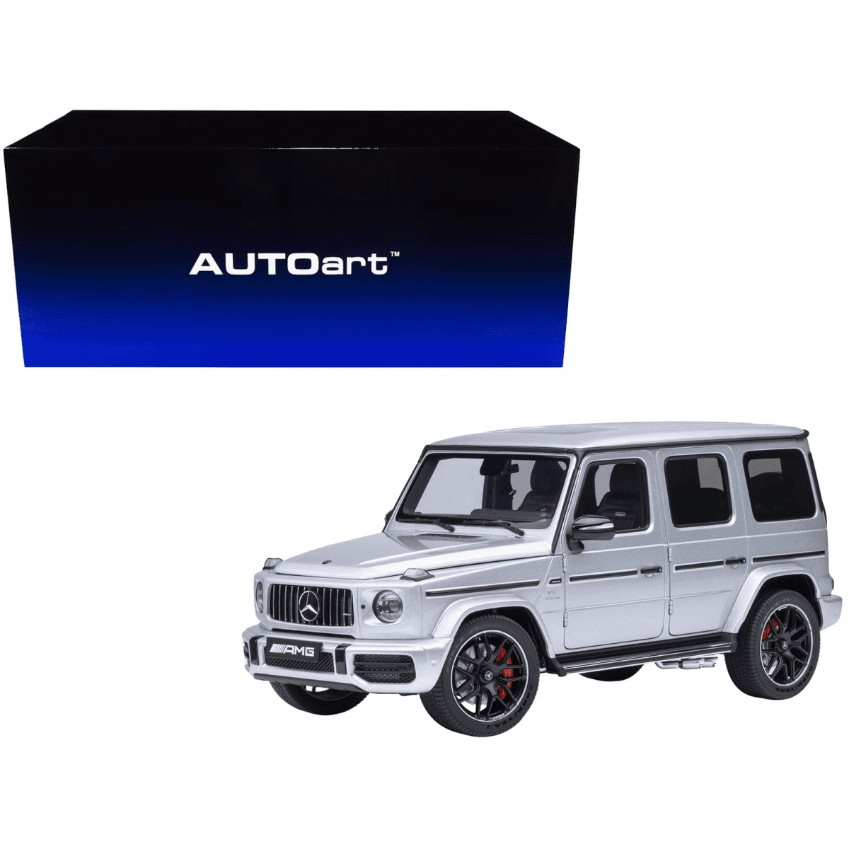 2019 Mercedes-Benz AMG G63 Iridium Silver Metallic 1/18 Model Car by Autoart