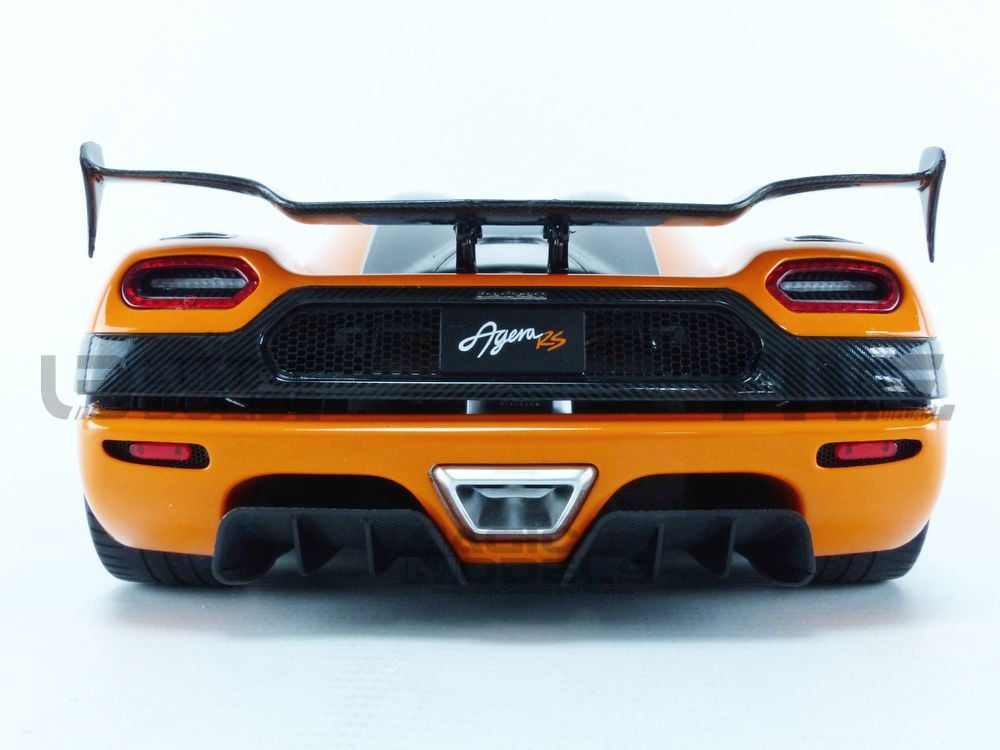 Koenigsegg Agera RS Cone Orange with Black Carbon Accents 1/18 Model Car by Autoart