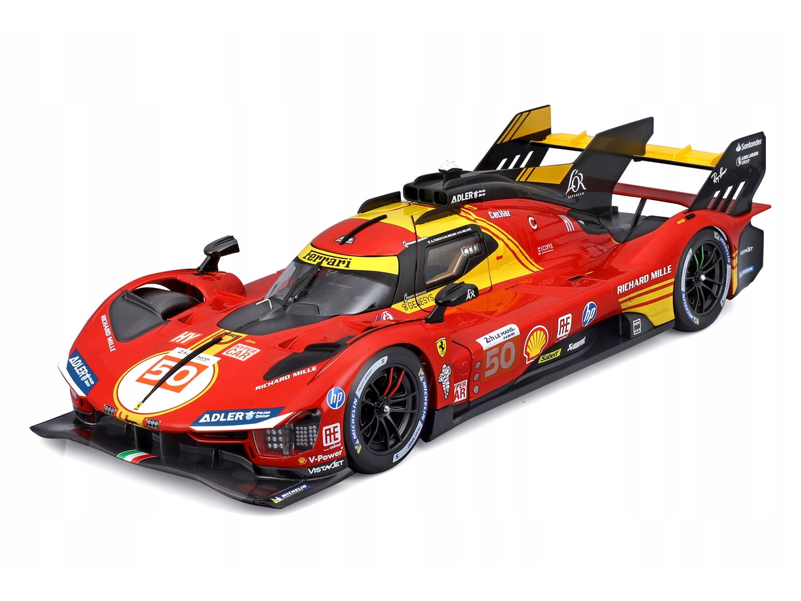 Ferrari 499P #50 "Ferrari AF Corse" Winner "24 Hours of Le Mans" (2024) "Racing" Series 1/18 Diecast Model Car by Bburago