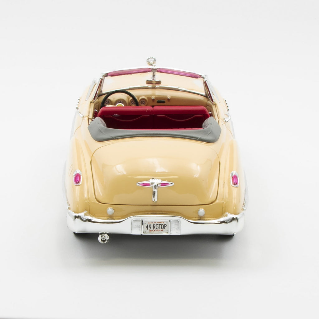 1949 Buick Roadmaster Cream with Red Interior 1/18 Diecast Model Car by Motormax