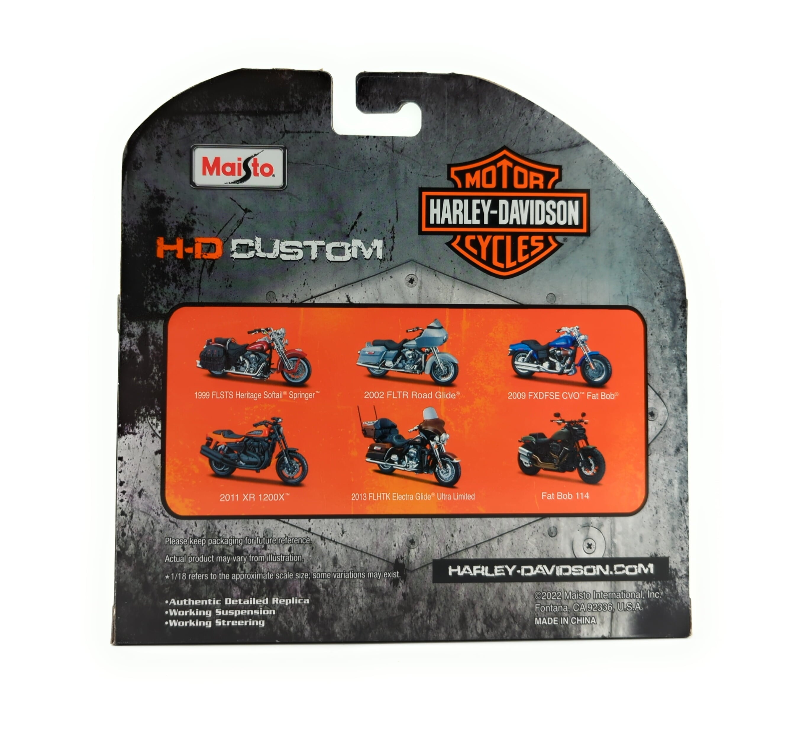 Maisto H-D Custom Harley-Davidson Series 42 Orange 2011 XR 1200X 1:18 Scale Die-Cast Replica Motorcycle