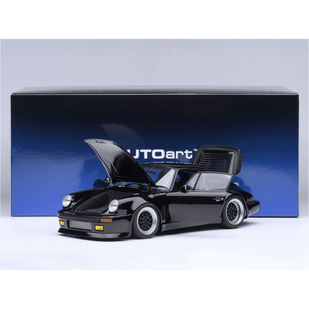 Porsche 911 (930) Turbo "Blackbird" Black "Wangan Midnight - Comic #1 Version" Manga 1/18 Model Car by Autoart