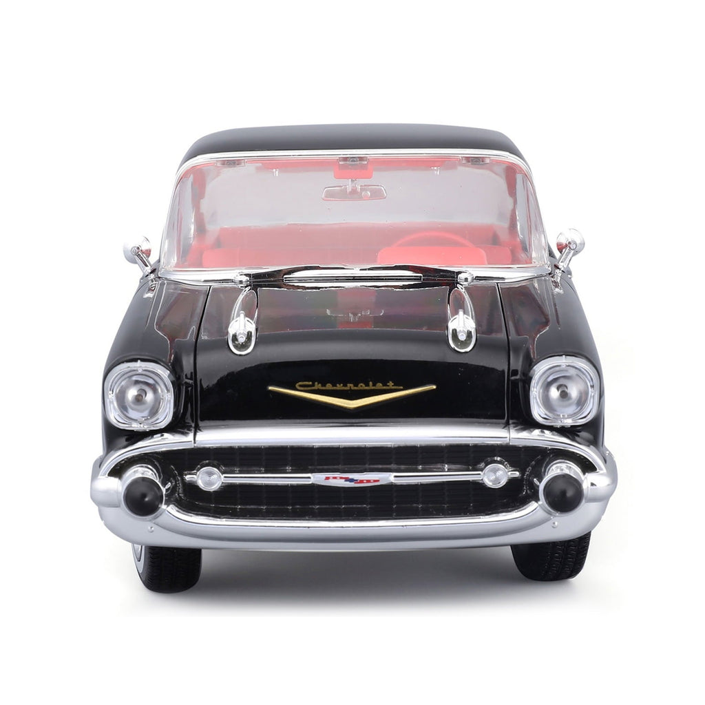 1957 Chevrolet Bel Air Coupe Black with Red Interior "Special Edition" Series 1/18 Diecast Model Car by Maisto â€?Adult Collectible