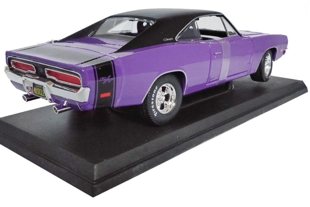 1969 Dodge Charger R/T, Purple - Maisto 31387PR - 1/18 scale Diecast Model Toy Car