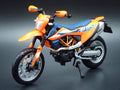 Open Box KTM 690 SMCR DIRT BIKE MOTORCYCLE ORANGE 1/18 SCALE DIORAMA DIECAST MODEL BIKE