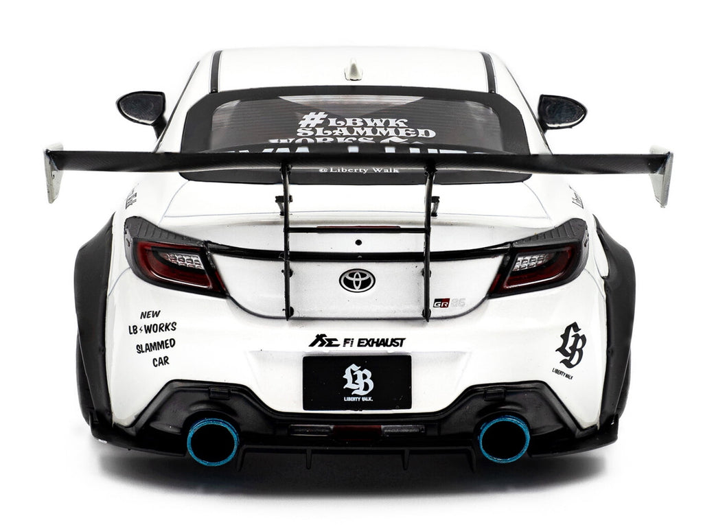 2024 Toyota GR86 w/Liberty Walk Body Kit, Pearl White - Solido S1813602 - 1/18 Scale Diecast Model Car