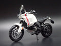 Open Box DUCATI DESERTX BIKE MOTORCYCLE WHITE 1/18 SCALE DIORAMA DIECAST MODEL BIKE