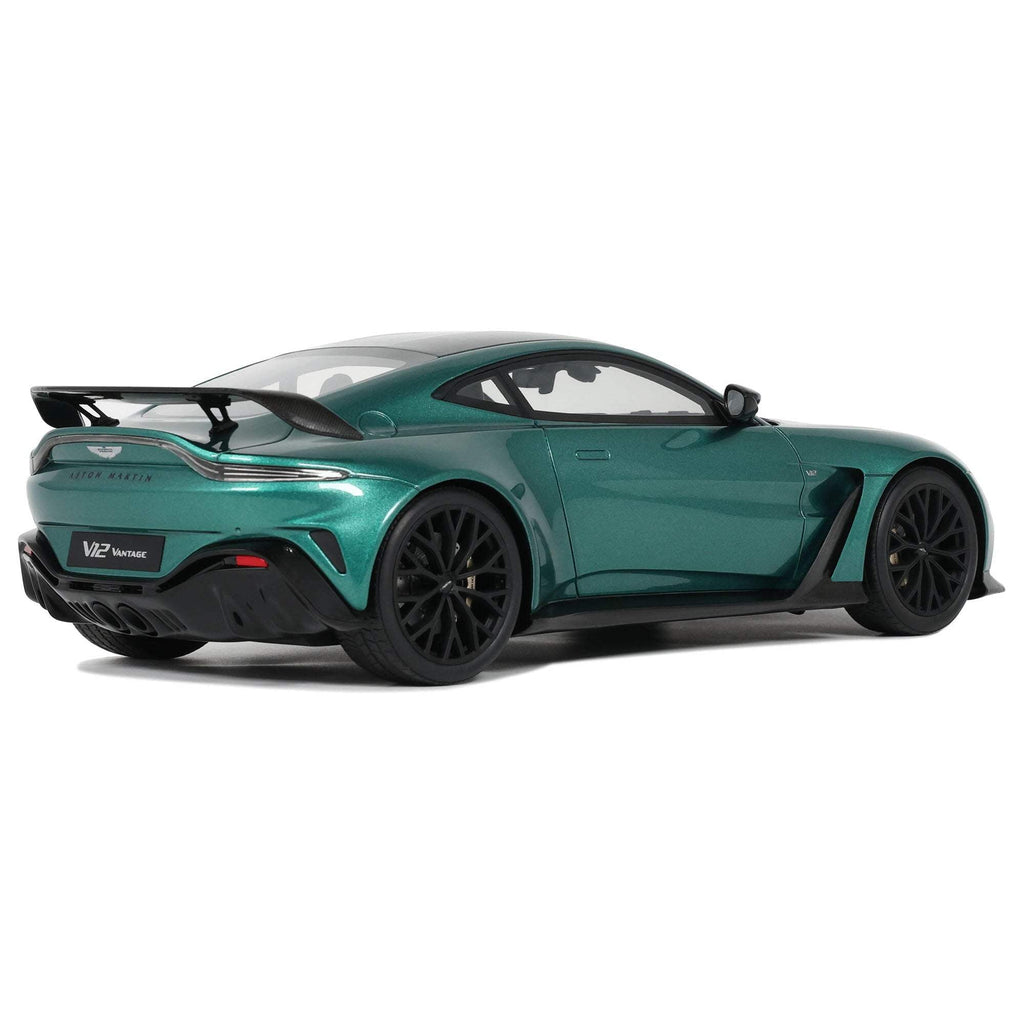 2023 Aston Martin Vantage V12 British Racing Green with Black Hood and Top 1/18 Model Car by GT Spirit