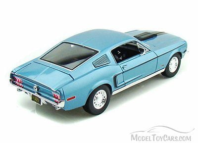 1968 Ford Mustang GT Cobra Jet, Blue - Maisto Special Edition 31167 - 1/18 Scale Diecast Model Toy Car
