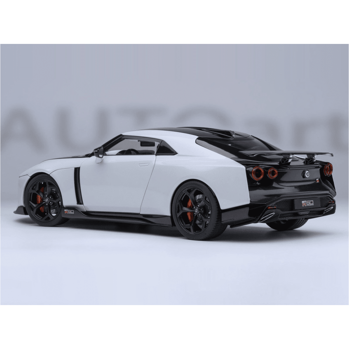 Nissan GT-R50 By ItalDesign Black and White Metallic 1/18 Model Car by Autoart