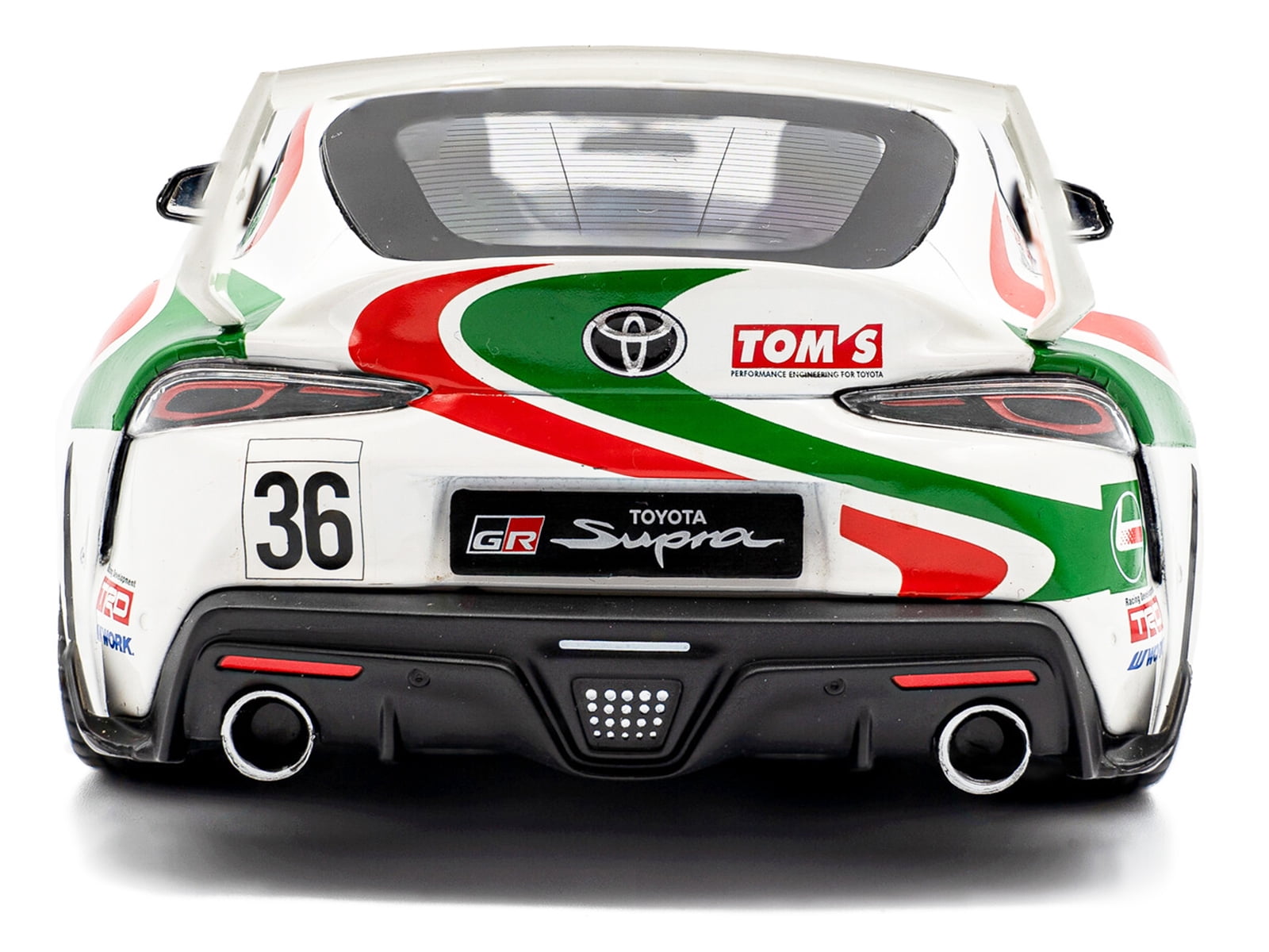 2024 Toyota GR Supra #36 "Toyota Racing Tribute" White with Green and Red Graphics 1/18 Diecast Model Car by Solido