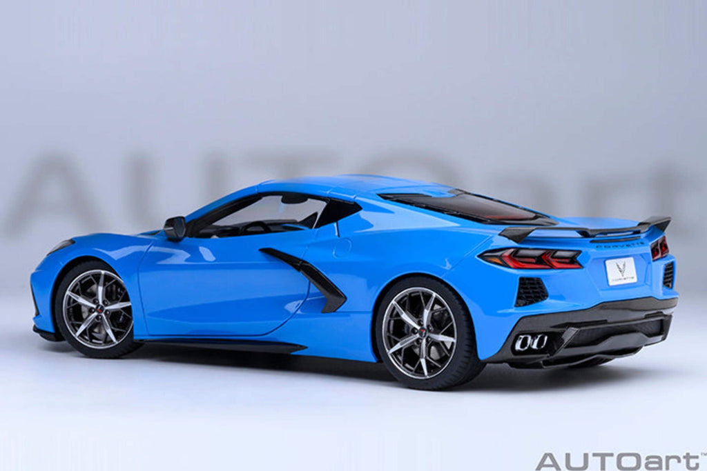 2020 Chevrolet Corvette C8 Stingray Rapid Blue 1/18 Model Car by Autoart