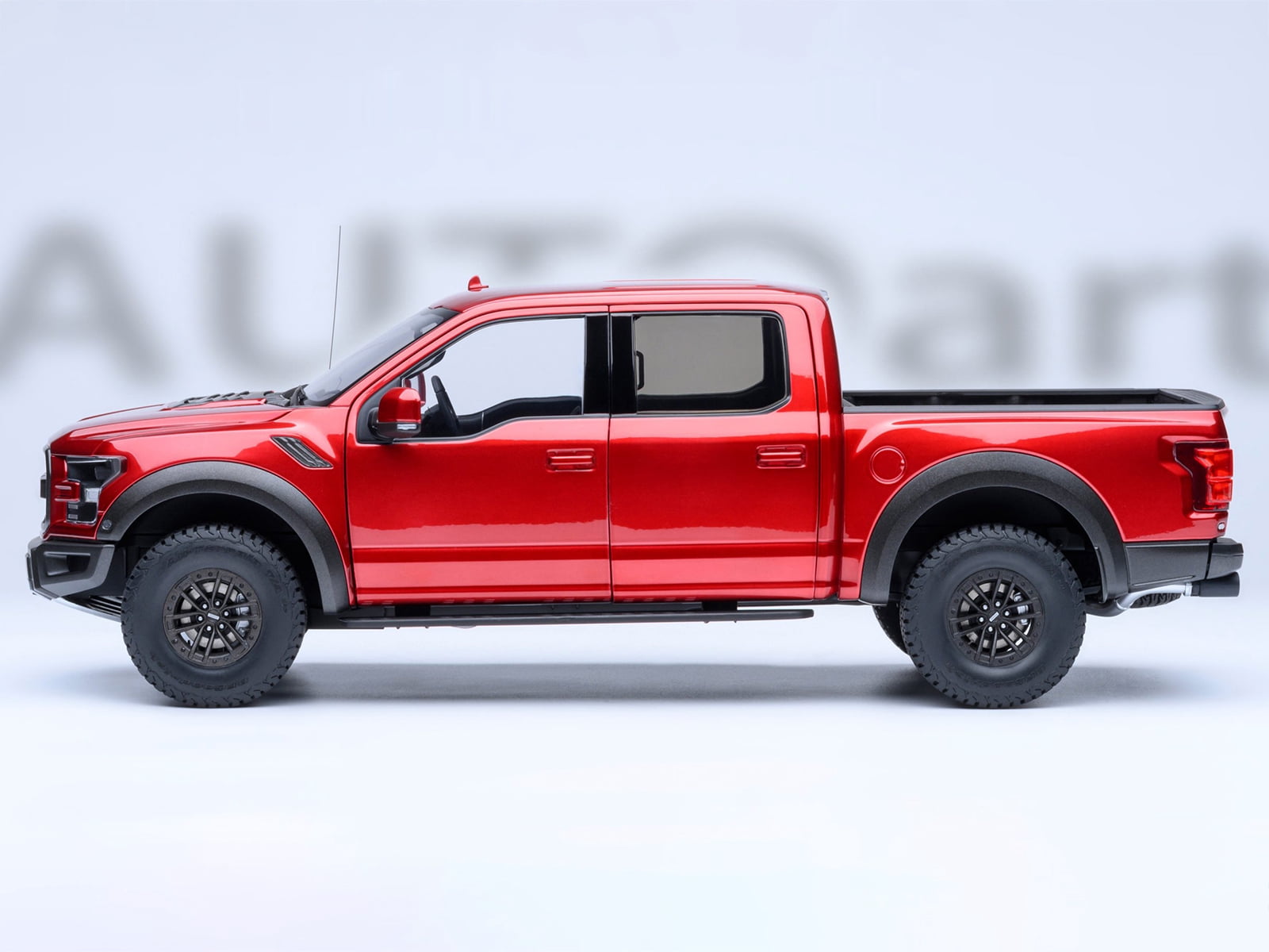 2019 Ford F-150 Raptor Pickup Truck Ruby Red Metallic 1/18 Model Car by Autoart