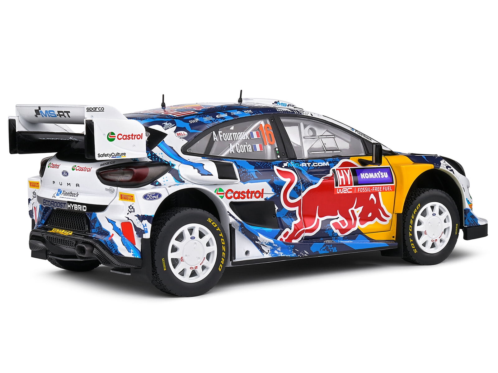 Ford Puma Rally1 Hybrid #16 3rd Place "Rally Sweden" (2024) "Competition" Series 1/18 Diecast Model Car by Solido