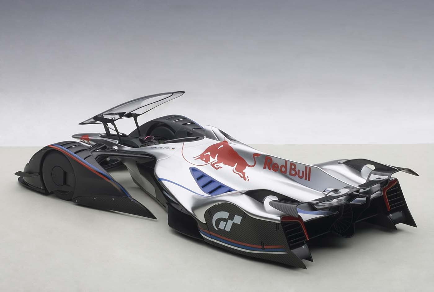 Red Bull X2014 Fan Car Sebastian Vettel Hyper Silver 1/18 Model Car by Autoart