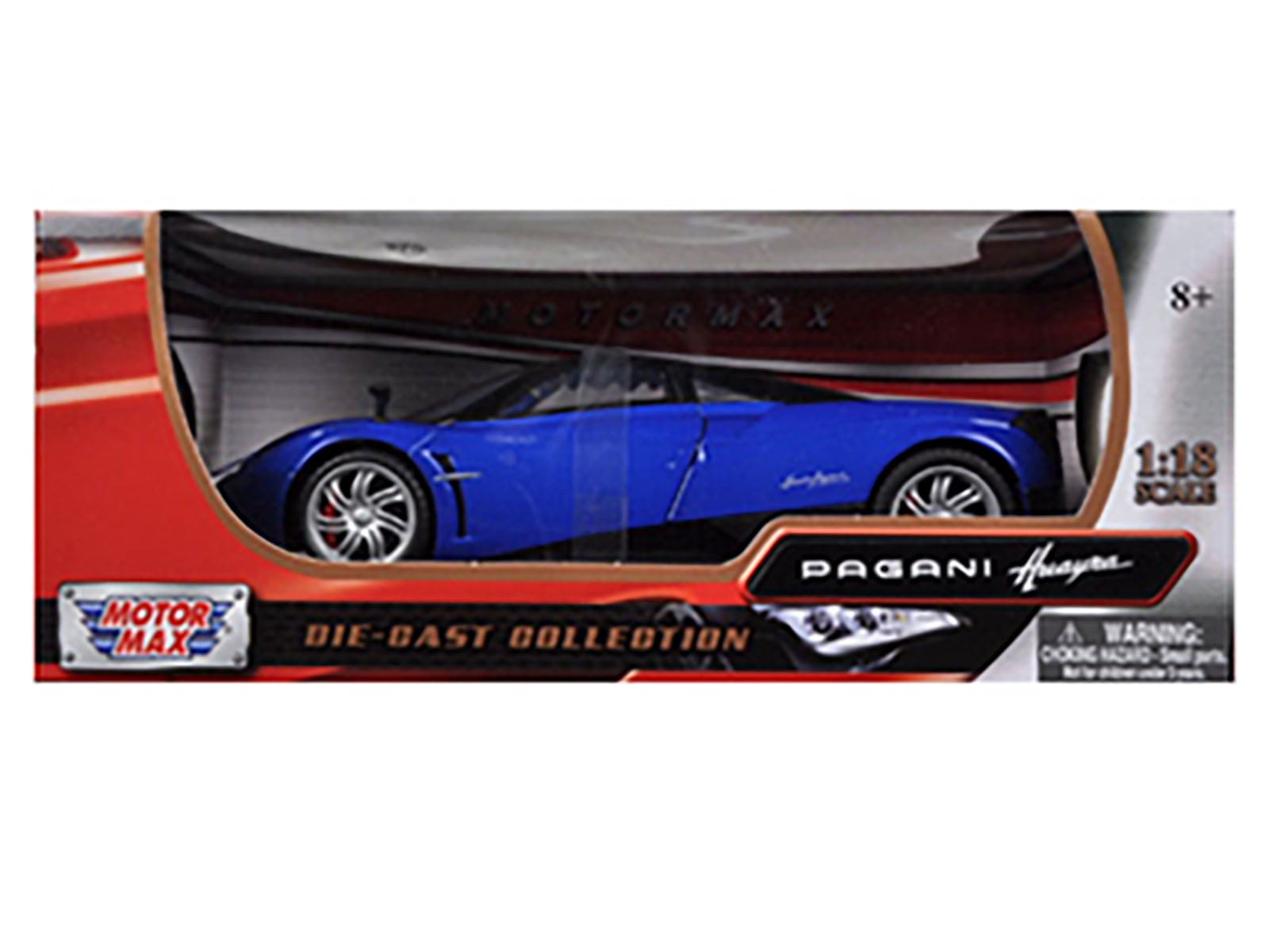Pagani Huayra Blue with Black Top 1/18 Diecast Model Car by Motormax