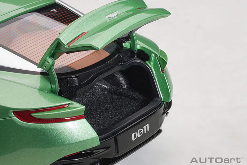 Aston Martin DB11 RHD (Right Hand Drive) Apple Tree Green Metallic 1/18 Model Car by Autoart