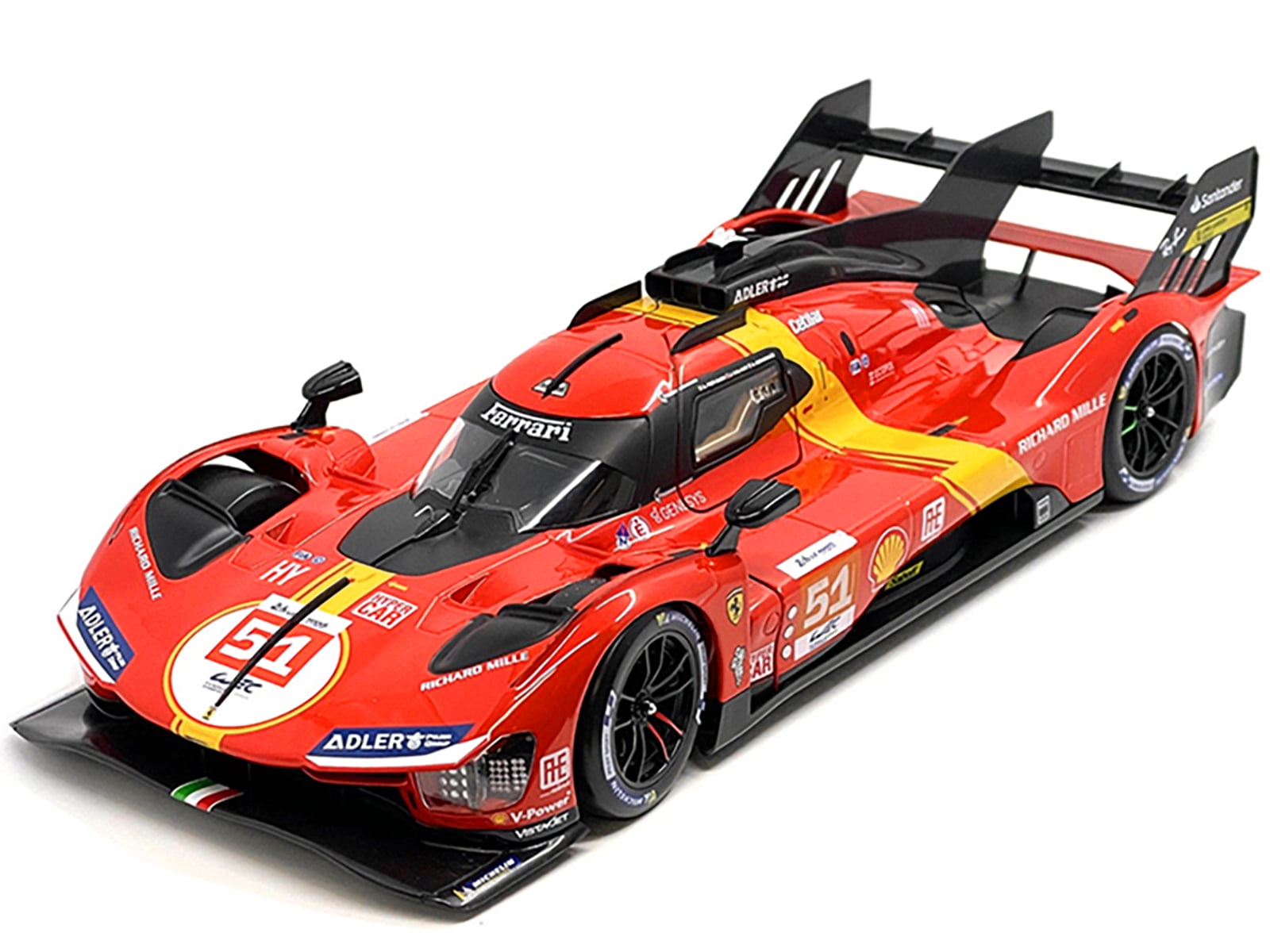Ferrari 499P #51 "Ferrari AF Corse" Winner "24 Hours of Le Mans" (2023) "Racing" Series 1/18 Diecast Model Car by Bburago