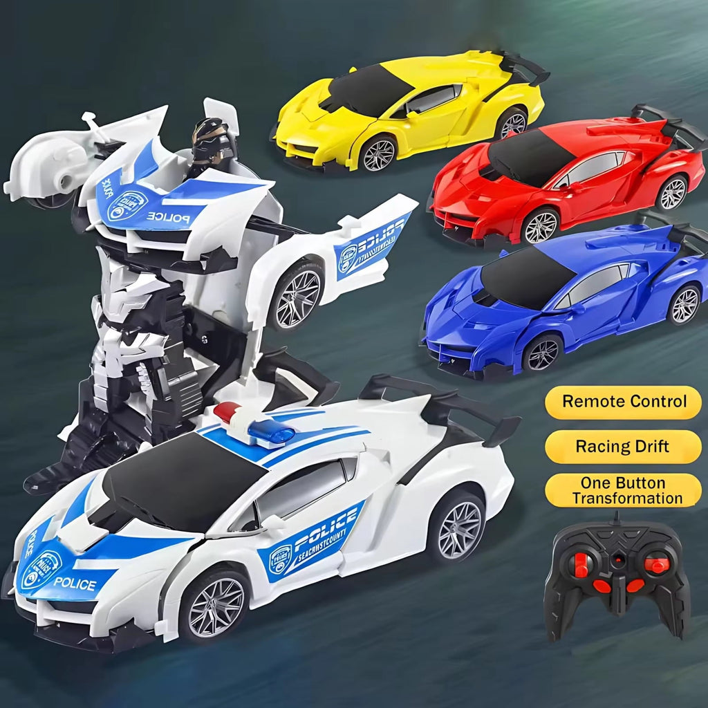Unbranded Remote Control Robot Car, 2-in-1 Transformable Racing Vehicle with 360 Degree Rotation, Stem Educational Toy Gift for Boys