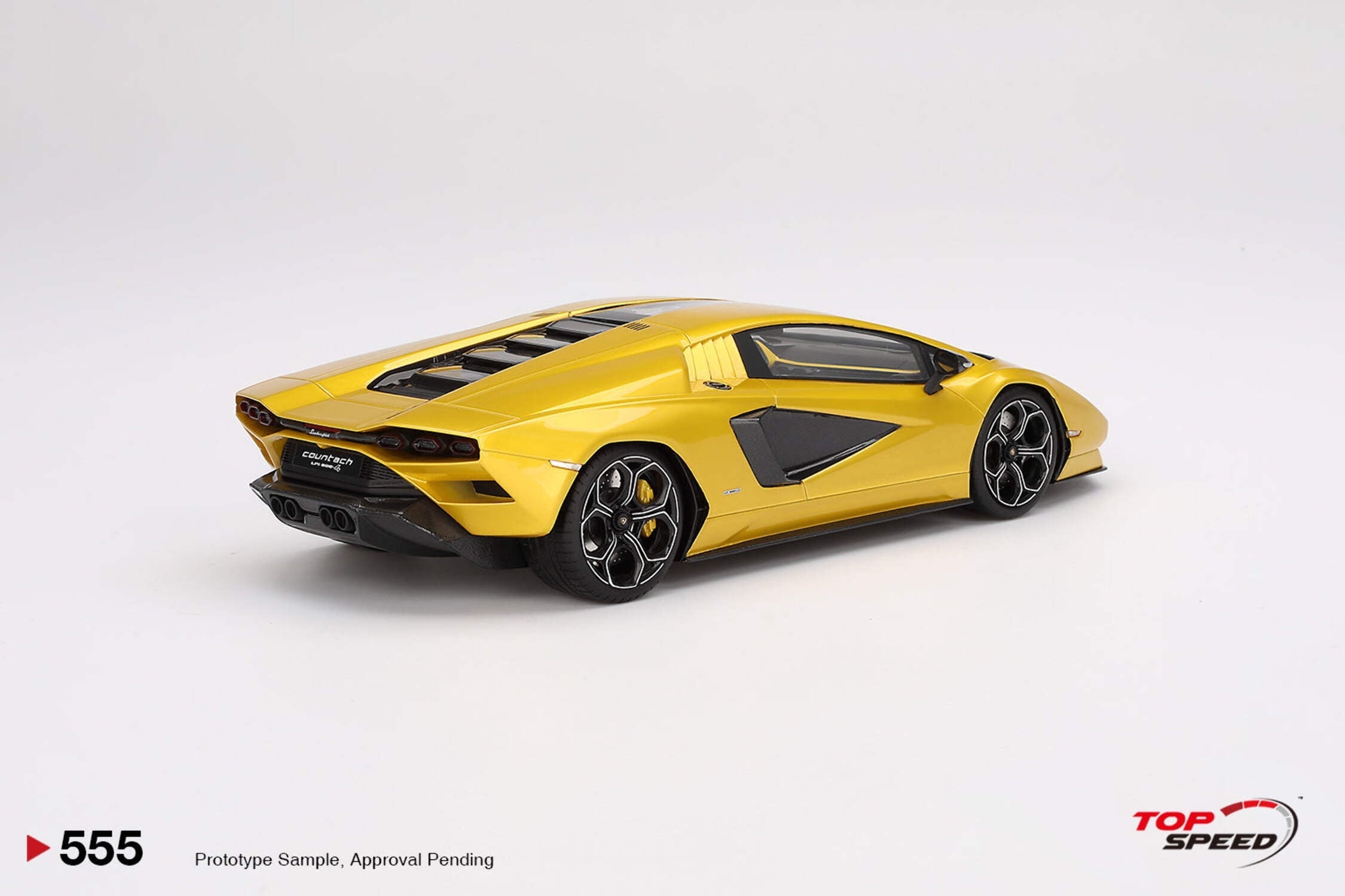 Lamborghini Countach LPI 800-4 New Giallo Orion Gold Metallic 1/18 Model Car by Top Speed