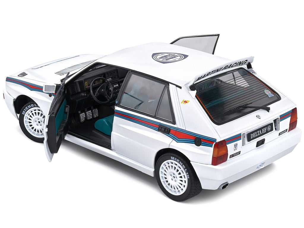 1992 Lancia Delta HF Integrale Evo 1 Martini 6 White w/Blue & Red "World Rally Champion" 1/18 Diecast Model Car by Solido