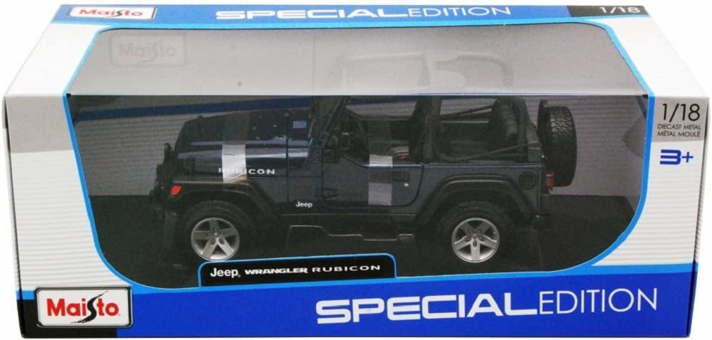 Jeep Wrangler Rubicon Deep Blue 1/18 Beyond compare Diecast Model Car by Maisto