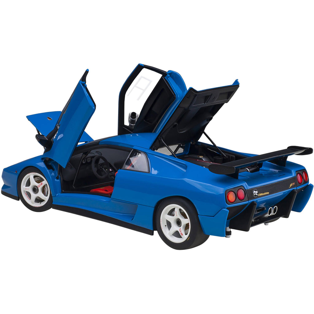 Lamborghini Diablo SV-R Blu Le Mans Blue 1/18 Model Car by Autoart