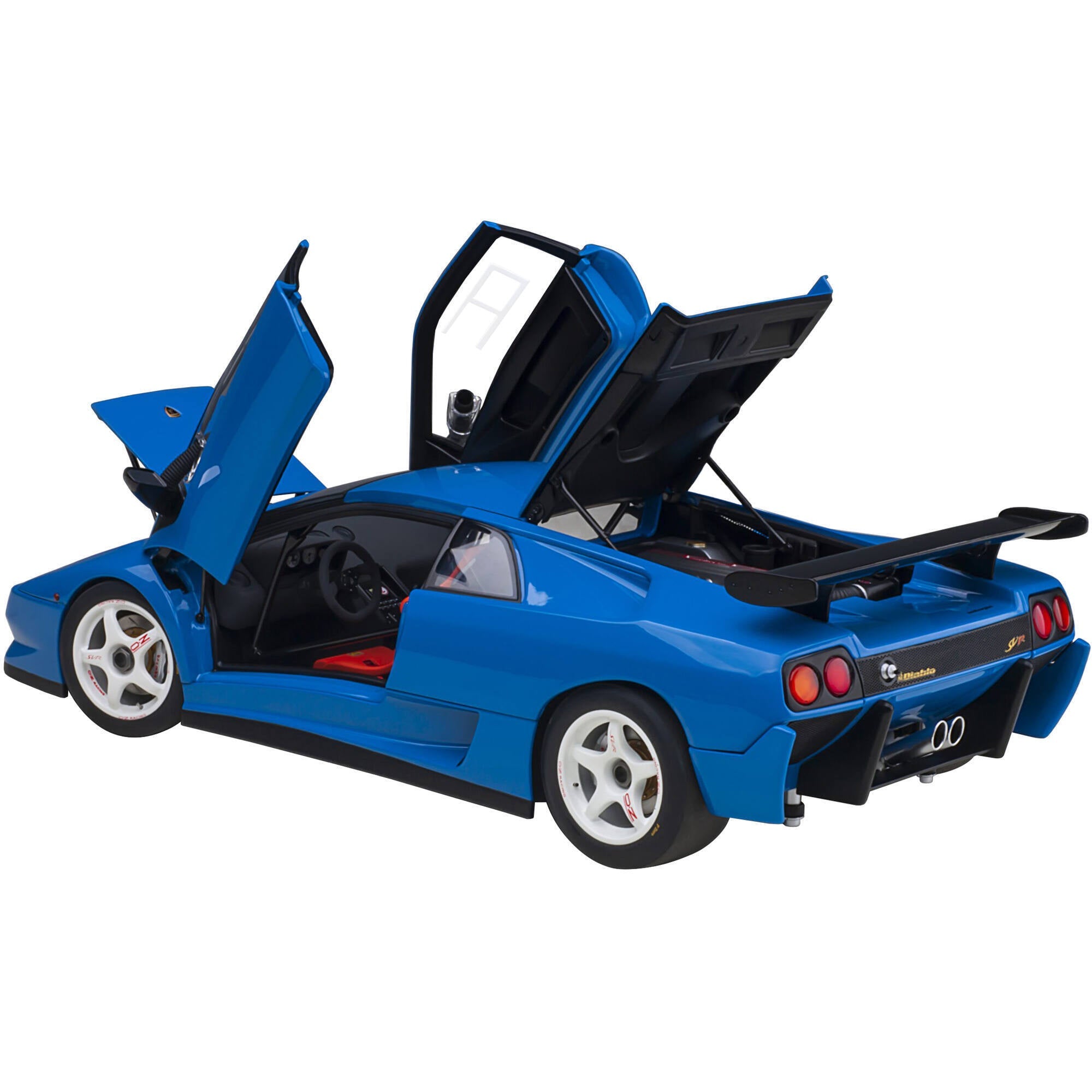 Lamborghini Diablo SV-R Blu Le Mans Blue 1/18 Model Car by Autoart