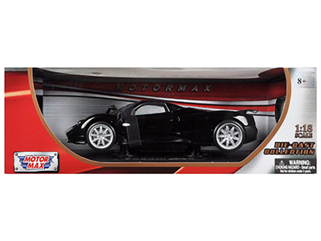 Pagani Zonda F Black 1/18 Die Cast Car Model by Motormax