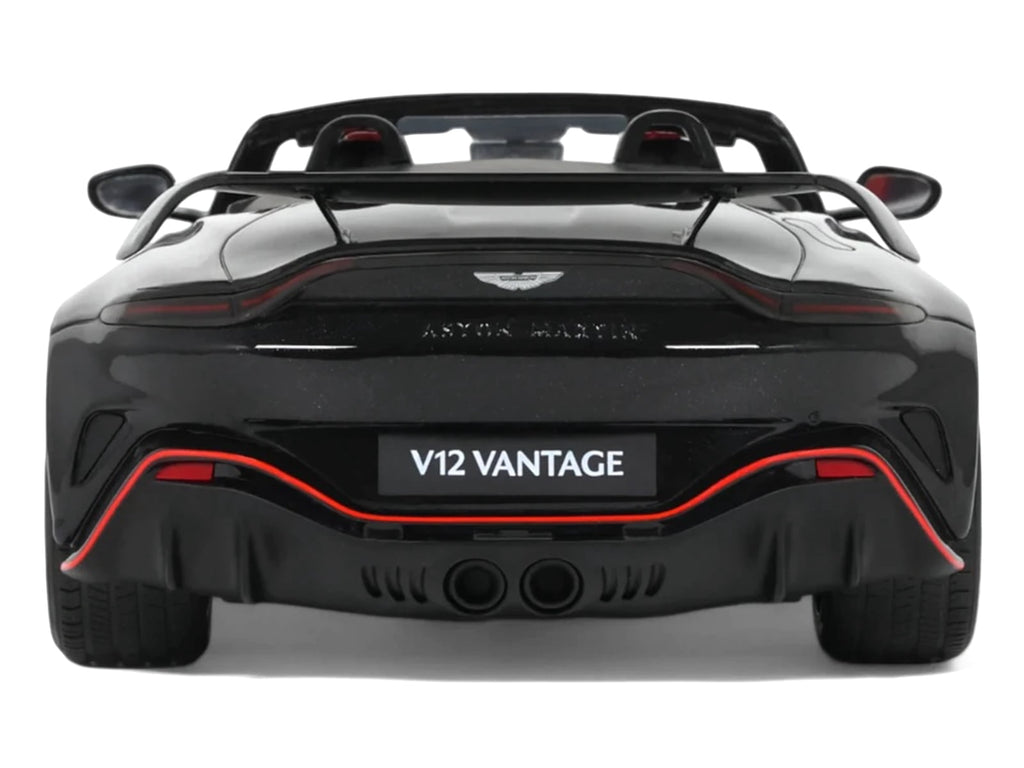 2023 Aston Martin V12 Vantage Roadster Onyx Black 1/18 Model Car by GT Spirit