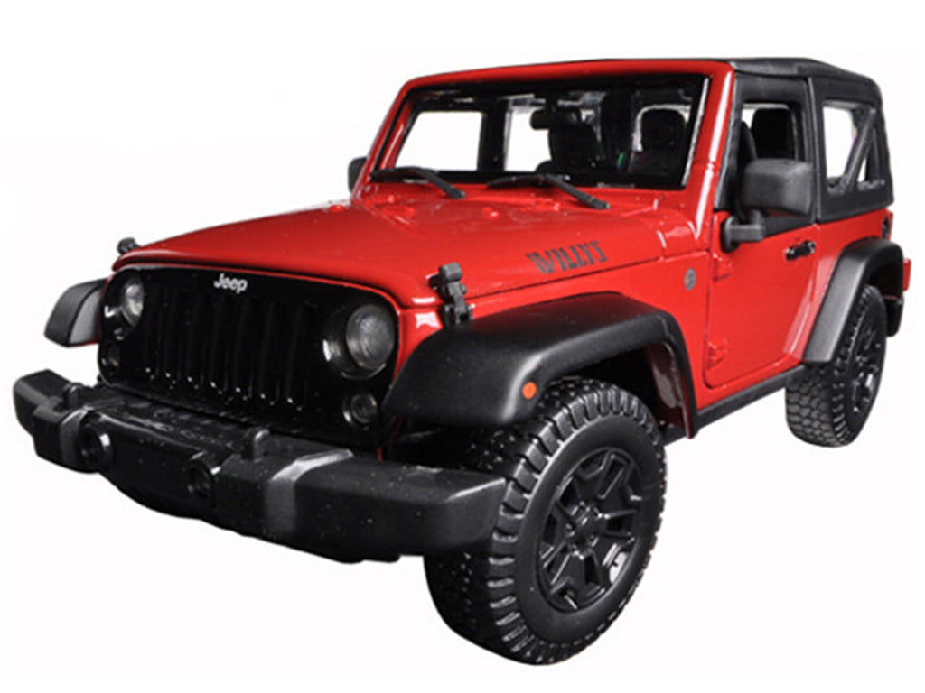 2014 Jeep Wrangler Willys Red 1/18 Diecast Model Car by Maisto