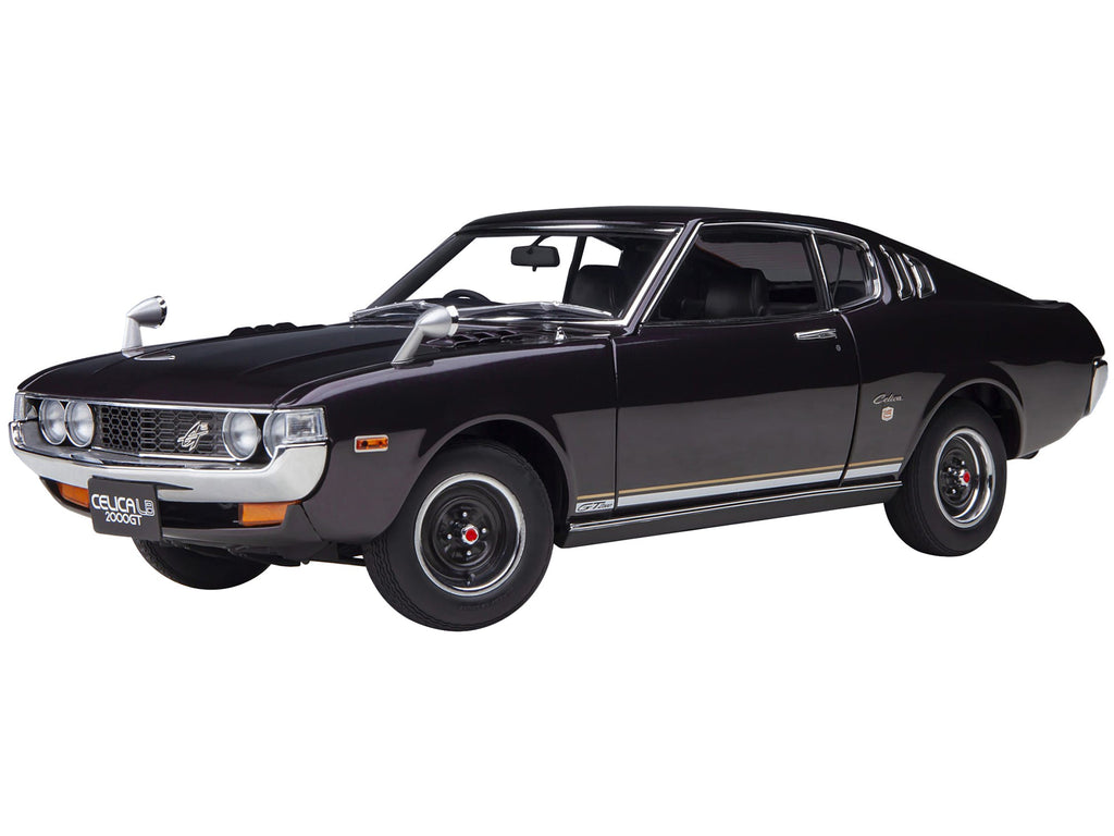 1973 Toyota Celica Liftback 2000GT (RA25) RHD (Right Hand Drive) Dark Purple Metallic 1/18 Model Car by Autoart
