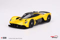 Aston Martin Valkyrie Cosmopolitan Yellow Metallic and Carbon 1/18 Model Car by Top Speed