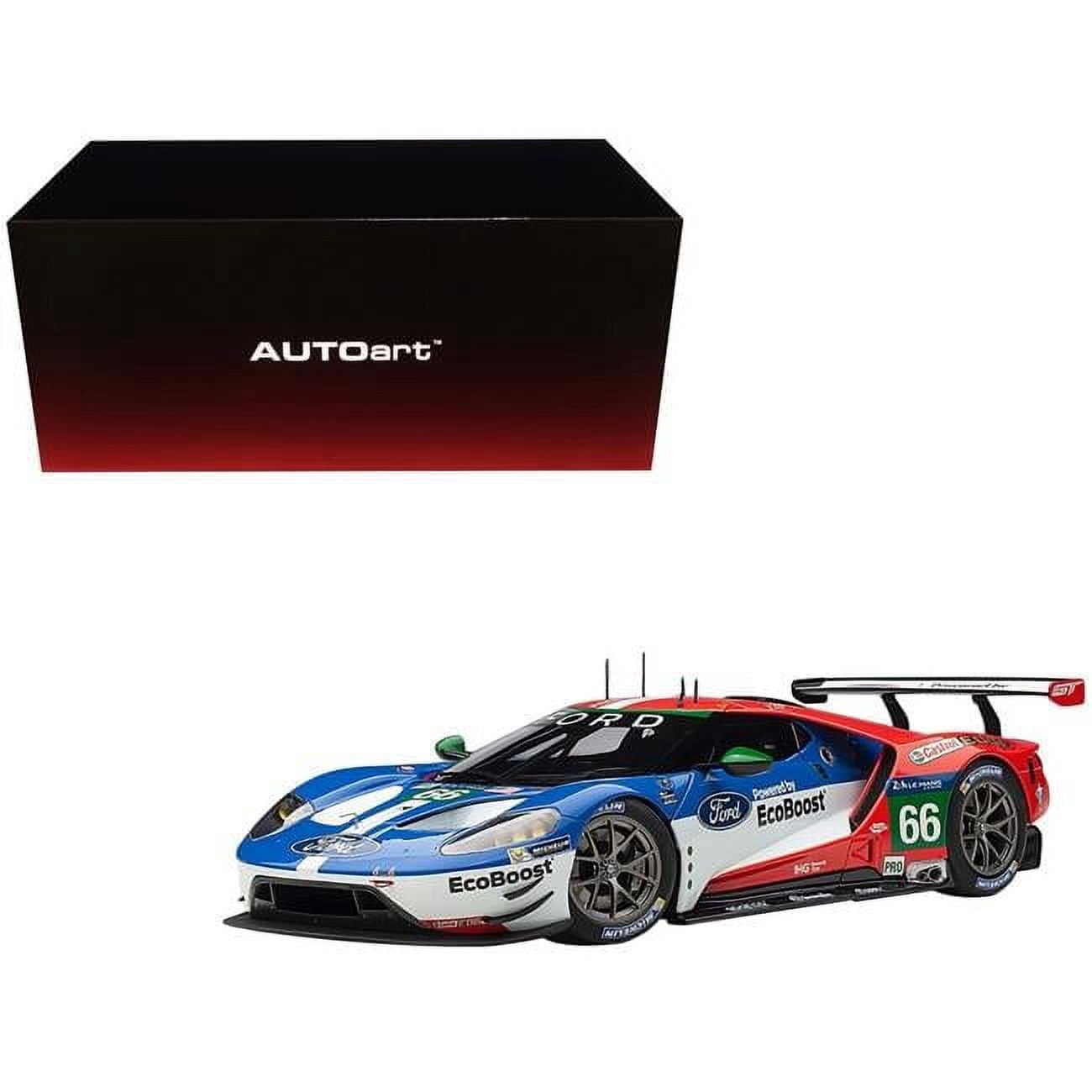 Autoart 81610 Ford GT No.66 B. Johnson S. Mucke O. Pla LE Mans 2016 1 by 18 Scale Model Car
