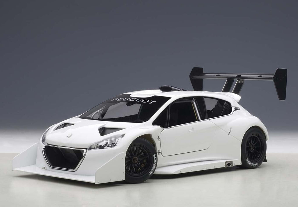2013 Peugeot 208 T16 Pikes Peak Race Car Plain White Version 1/18 Model Car by Autoart