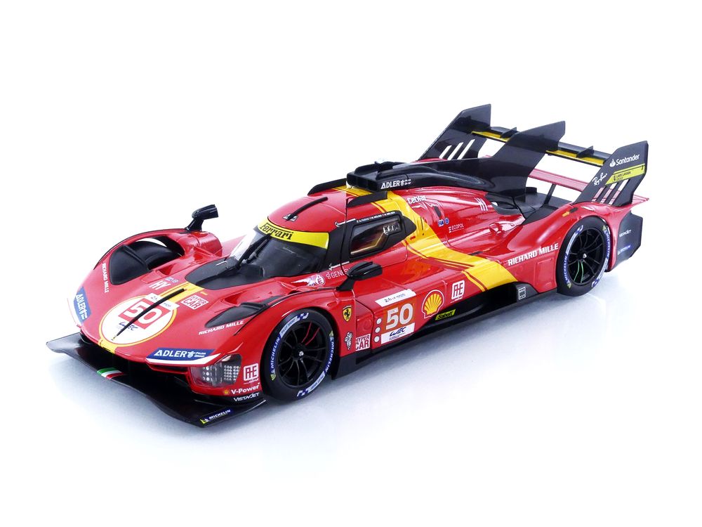 BBURAGO 1/18 - FERRARI 499P 3.0L Turbo V6 - Pole Position Le Mans 2023